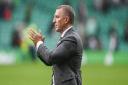 Brendan Rodgers applauds the fans at Celtic Park