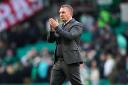 Celtic manager Brendan Rodgers applauds the fans after the final whistle in the William Hill Premiership match at Celtic Park, Glasgow. Picture date: Saturday October 19, 2024. PA Photo. See PA story SOCCER Celtic. Photo credit should read: Jane