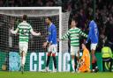 Reo Hatate celebrates at Celtic Park