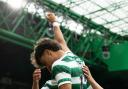 Jota with that iconic goal celebration in the 4-0 win over Rangers