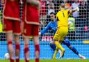 Joe Hart took Celtic’s fifth penalty in the Scottish Cup semi-final