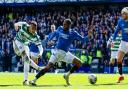 Adam Idah scores during Celtic’s 3-3 draw with Rangers