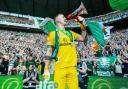 Joe Hart stands in front of The Green Brigade
