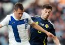 Kieran Tierney in action for Scotland