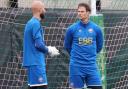 Asmir Begovic trains with Aldershot Town