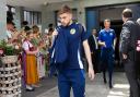 GARMISCH-PARTENKIRCHEN, GERMANY - JUNE 24: Scotland's James Forrest leaves the Garmisch-Partenkirchen training base, on June 24, 2024, in Garmisch-Partenkirchen, Germany. (Photo by Craig Williamson / SNS Group)