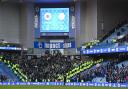 The Celtic support at Ibrox