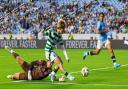 Kyogo scores against Manchester City during preseason