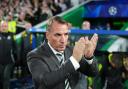 Brendan Rodgers applauds the crowd at Celtic Park