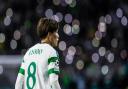 Kyogo Furuhashi at Celtic Park during the Champions League