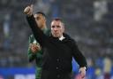 BERGAMO, ITALY - OCTOBER 23: Brendan Rodgers Head Coach of Celtic FC reacts after a full match 0-0 against Atalanta BC during the UEFA Champions League 2024/25 League Phase MD3 match between Atalanta BC and Celtic FC at Stadio di Bergamo on October 23,