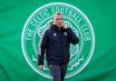 Celtic manager Brendan Rodgers oversees training at Lennoxtown