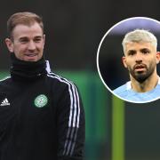 Celtic keeper Joe Hart pays tribute to former Man City team-mate Sergio Aguero