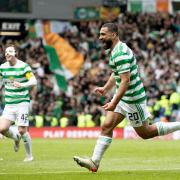 GLASGOW, SCOTLAND - APRIL 03: Celtic's Cameron Carter-Vickers celebrates making it 2-1 during a cinch Premiership match between Rangers and Celtic at Ibrox Stadium, on April 02, 2022, in Glasgow, Scotland.  (Photo by Craig Williamson / SNS Group)