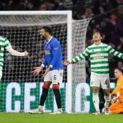 Reo Hatate celebrates at Celtic Park