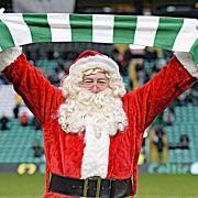 Santa takes in a match in Paradise