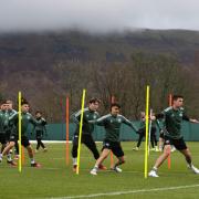 Celtic players training