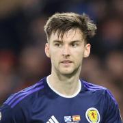 Kieran Tierney in action for Scotland