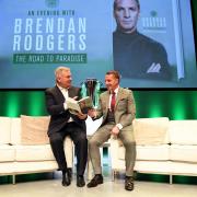 Former Celtic boss Brendan Rodgers and Eamonn Holmes launch Rodgers autobiography in the Hydro