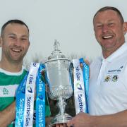 Rab Douglas and John McLeod with the Scottish Cup