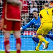 Joe Hart took Celtic’s fifth penalty in the Scottish Cup semi-final