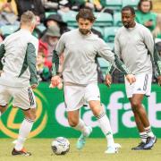 Charlie Mulgrew playing at a Celtic charity match