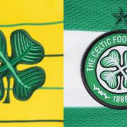 Celtic crests on the 2024/25 away and home kits