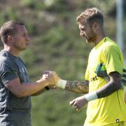 Brendan Rodgers and Scott Bain