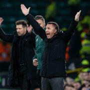 GLASGOW, SCOTLAND - OCTOBER 25: Celtic Manager Brendan Rodgers during a UEFA Champions League match between Celtic and Atletico de Madrid at Celtic Park, on October 25, 2023, in Glasgow, Scotland. (Photo by Craig Williamson / SNS Group)