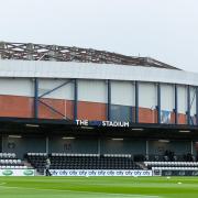 Hampden Park exterior shot from inside the City Stadium