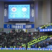 The Celtic support at Ibrox