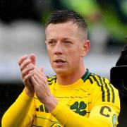 Callum McGregor celebrates in Paisley