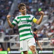 Matt O'Riley celebrates after scoring to make it 2-0 Celtic during a pre-season friendly match against DC United