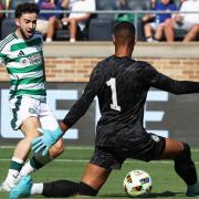 Mikey Johnston scores for Celtic during the club's pre-season tour of the USA