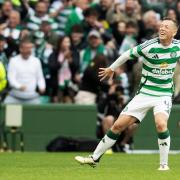 Callum McGregor celebrates against Rangers