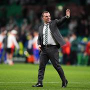 Celtic manager Brendan Rodgers celebrates their side’s victory in the UEFA Champions League, league stage  match at Celtic Park, Glasgow. Picture date: Wednesday September 18, 2024. PA Photo. See PA story SOCCER Celtic. Photo credit should read: Andrew