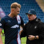 Falkirk manager John McGlynn with Coll Donaldson