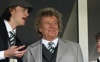 Sir Rod Stewart at Hampden for Aberdeen vs Celtic