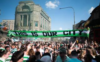 Celtic title party in Glasgow