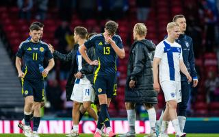 Jack Hendry playing for Scotland