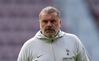 Ange Postecoglou at Tynecastle for tonight's friendly match