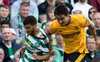 Hugo Bueno in action during a friendly against Celtic last summer