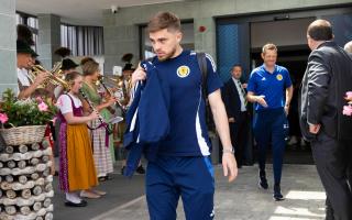 GARMISCH-PARTENKIRCHEN, GERMANY - JUNE 24: Scotland's James Forrest leaves the Garmisch-Partenkirchen training base, on June 24, 2024, in Garmisch-Partenkirchen, Germany. (Photo by Craig Williamson / SNS Group)