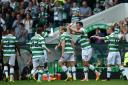 Eoghan O’Connell celebrates at Celtic Park