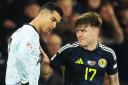 Scotland winger Ben Doak with Portugal great Cristiano Ronaldo at Hampden last month