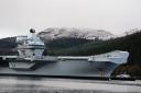 HMS Prince of Wales sails up Loch Long