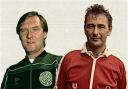 Davie Hay, left, and Brian Clough