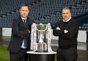 Michael Beale and Ange Postecoglou face off for the League Cup