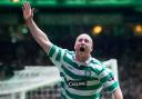 John Hartson scores the winning goal for Celtic against Rangers in 2005