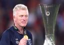 David Moyes with the Europa Conference League trophy